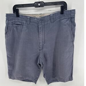 Cremieux Men's 100% Linen Blue Casual shorts